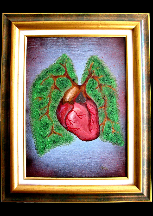 L'arbre coeur, peinture par Amon