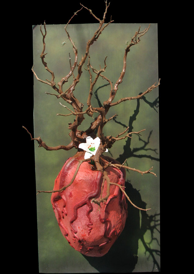 Arbre coeur, sculpture par Amon